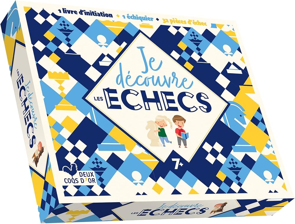 Je découvre les échecs - coffret avec plateau de jeu et méthode d'apprentissage