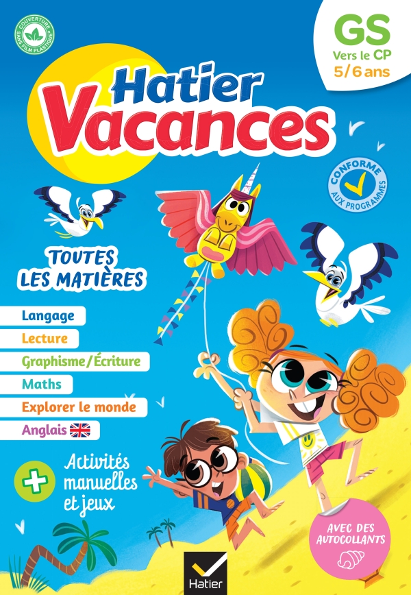 Hatier vacances - Cahier de vacances 2025 de la GS vers le CP 5/6 ans