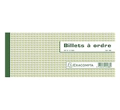 Exacompta - Réf. 36E - 1 Carnet à souche BILLETS A ORDRE